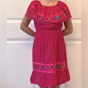 Boho Embroidered Dress NWOT